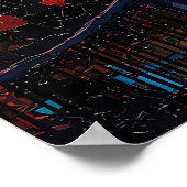 Affiche de la skyline de Barcelone – Art de la vil (Coin)