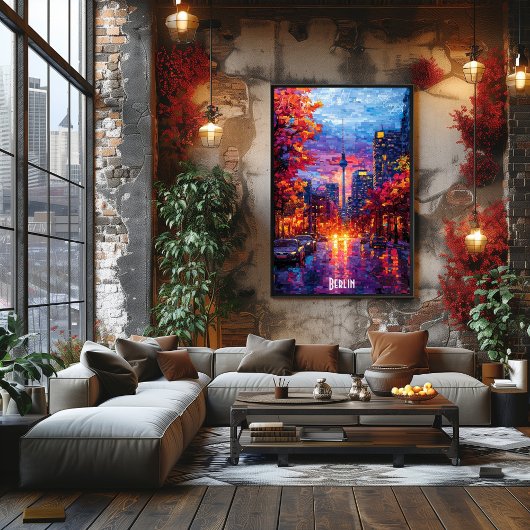 Affiche de la skyline de Berlin – Art allemand dyn
