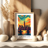 Affiche de la skyline de New York City