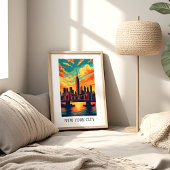 Affiche de la skyline de New York City