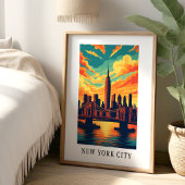 Affiche de la skyline de New York City