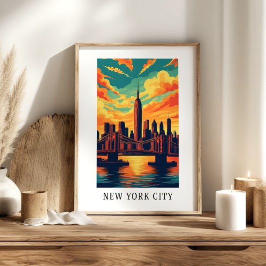 Affiche de la skyline de New York City