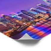Affiche de la skyline de New York (Couleur) (Coin)