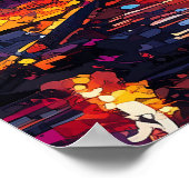 Affiche de la skyline de Séoul – Art mural coréen (Coin)