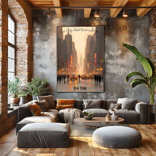 Affiche de la skyline minimaliste de New York – To