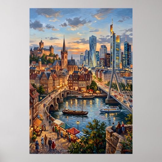 Affiche de la skyline moderne de River City (Devant)