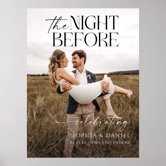 Affiche de la soirée de la veille du dîner de répé (Devant)