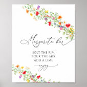 Affiche de la soirée de mariage avec bar à margari (Devant)