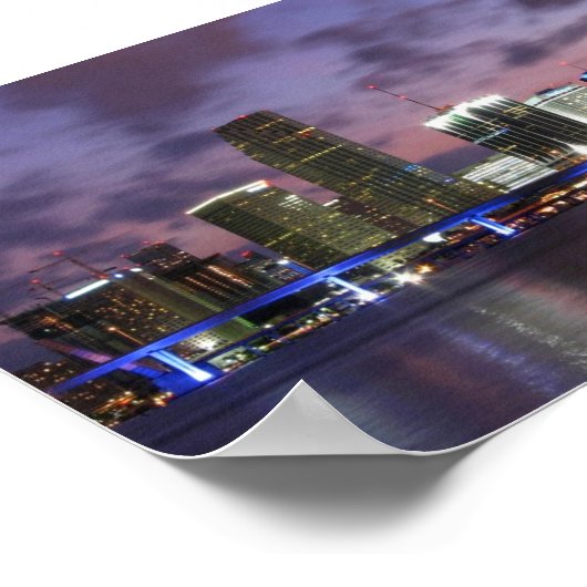 Affiche de la soirée de Miami Skyline (Coin)