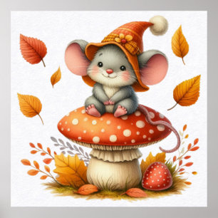 Affiche de la souris d'automne