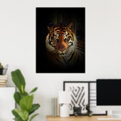 Affiche de la sous-espèce de tigre de Sumatra (Bureau à domicile)