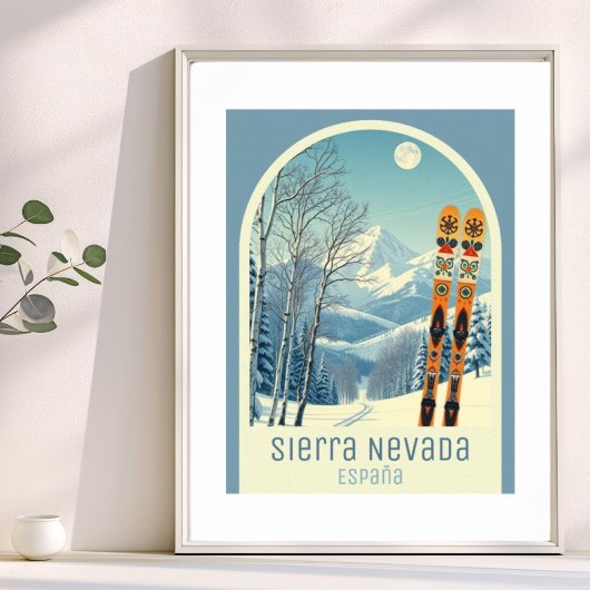 Affiche de la station de Sierra Nevada Espagne Esp