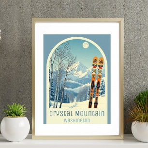 Affiche de la station de ski Crystal Mountain Wash