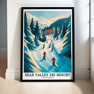 Affiche de la station de ski de Bear Valley - Affi