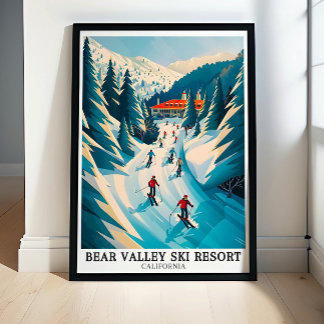 Affiche de la station de ski de Bear Valley - Affi