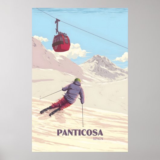 Affiche de la station de ski de Panticosa en Espag (Devant)