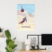 Affiche de la station de ski de Panticosa en Espag (Bureau à domicile)