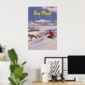 Affiche de la station de ski Fox Peak Nouvelle-Zél (Bureau à domicile)