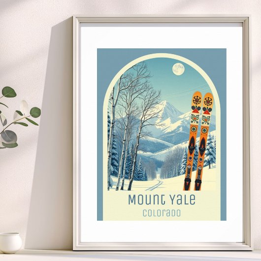 Affiche de la station de ski Mount Yale Colorado