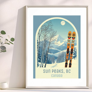 Affiche de la station de ski Sun Peaks BC Canada