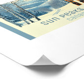 Affiche de la station de ski Sun Peaks BC Canada (Coin)