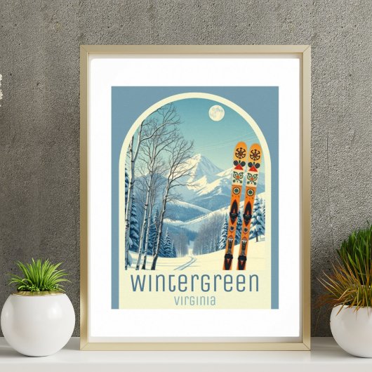 Affiche de la station de ski Wintergreen Virginia