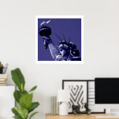 Affiche de la statue de la Liberté avec des bordur (Bureau à domicile)