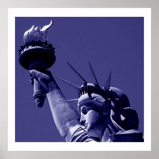 Affiche de la statue de la Liberté avec des bordur (Devant)