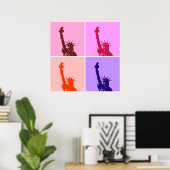 Affiche de la Statue de la Liberté dans le style P (Bureau à domicile)