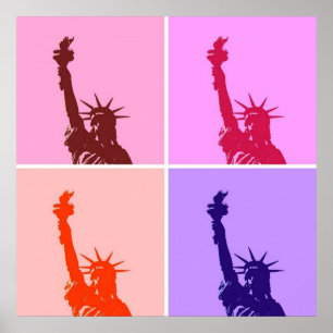 Affiche de la Statue de la Liberté dans le style P