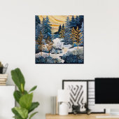 Affiche de la surface de surface neige (Bureau à domicile)