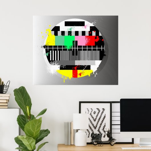 Affiche de la télévision Retro grunge (Bureau à domicile)