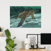 Affiche de la tortue de mer (Bureau à domicile)
