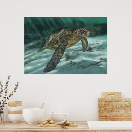 Affiche de la tortue de mer (Cuisine)