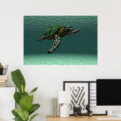 Affiche de la tortue de mer (Bureau à domicile)