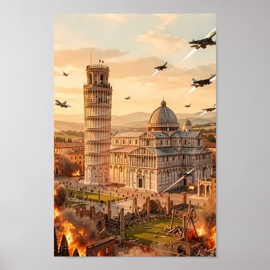Affiche de la Tour penchée de Pise sous le siège (Devant)
