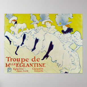 affiche de la troup de mlle Elegant 1895 de Lautre
