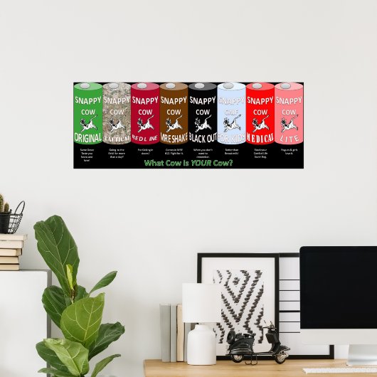 Affiche de la vache Snappy (Bureau à domicile)