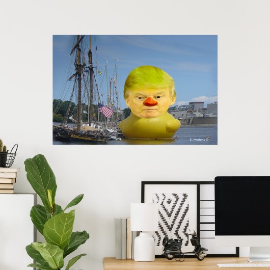 Affiche de la valeur de canard jaune en caoutchouc (Bureau à domicile)
