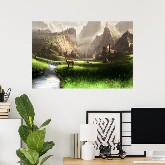 Affiche de la vallée de Deer (Bureau à domicile)