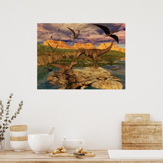Affiche de la vallée de Dinosaur (Cuisine)