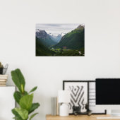 Affiche de la vallée de Hjelle en Norvège (Bureau à domicile)