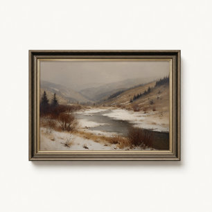 Affiche de la vallée hivernale de Barbizon Creek