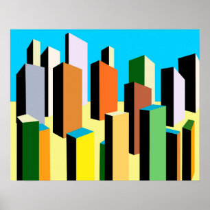 Affiche de la ville Abstraite