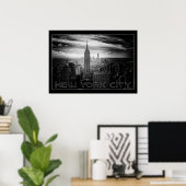 Affiche de la ville de NEW YORK (Bureau à domicile)