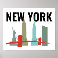 Affiche de la ville de New York, chambre d'étudian