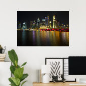 Affiche de la ville de Singapour le long de River (Bureau à domicile)