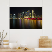 Affiche de la ville de Singapour le long de River (Cuisine)