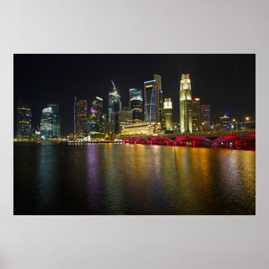 Affiche de la ville de Singapour le long de River (Devant)