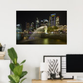 Affiche de la ville de Singapour le long de River  (Bureau à domicile)